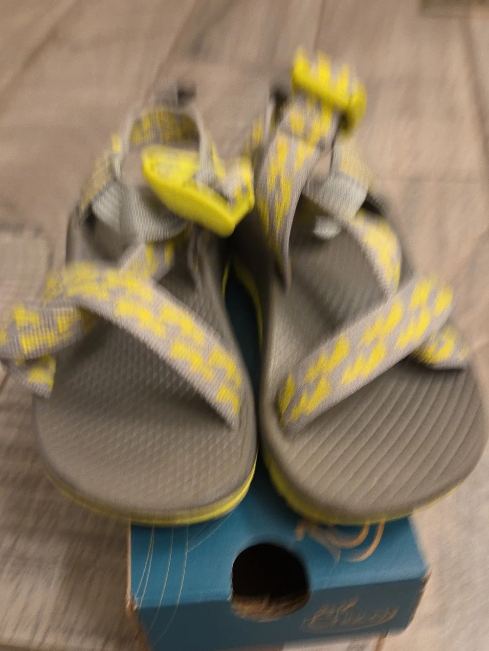Chaco Kids Gray and Yellow Sport Sandals